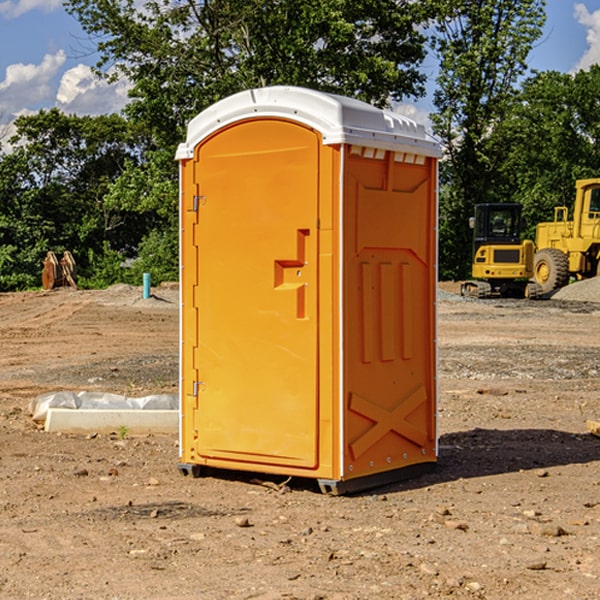 how often are the portable restrooms cleaned and serviced during a rental period in Plymouth